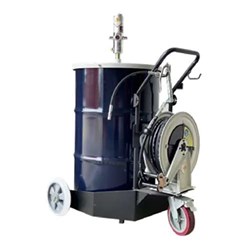 RAASM 50:1 Grease Trolley Distribution Kits - RAASM Mobile Grease Distribution Kit with 12m x 1/4" Hose Reel - 50:1 Ratio, 180kg