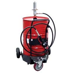 RAASM 205L Oil Distribution Trolley Kits - 3:1 Metered Trolley Kit RAASM 3:1 Ratio Pump, 4m x 1/2  Dispensing Hose, Metered Oil Gun & Air Regulator