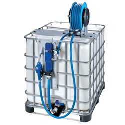 Bluequip A/O IBC Kit w/15M Spring Retractable Hose Reel, Mounting Bracket & Auto Nozzle
