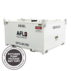 Diesel 2000L GENCUBE fitted with 12V EX50 Pump (56LPM), 4m Hose, Mechanical Meter, Auto Nozzle and Fuel Filtration