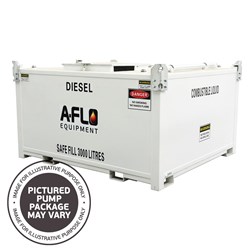 Diesel 3000L GENCUBE fitted with 12V EX50 Pump (56LPM), 4m Hose, Mechanical Meter, Auto Nozzle and Fuel Filtration