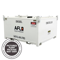 Diesel 4000L GENCUBE fitted with 12V EX50 Pump (56LPM), 4m Hose, Mechanical Meter, Auto Nozzle and Fuel Filtration