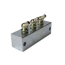 6 point 10 x 1 Grease Block with 1/8" BSP Grease Nipples